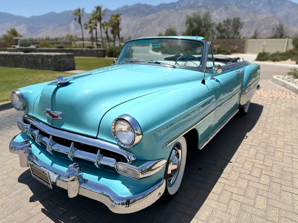 Beautiful 54 Bel Air with a 6 cylinder.