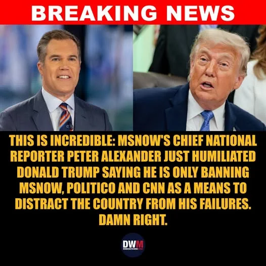 THIS IS INCREDIBLE: MS NOW chief national reporter Peter Alexander just went straight at Donald Tru...