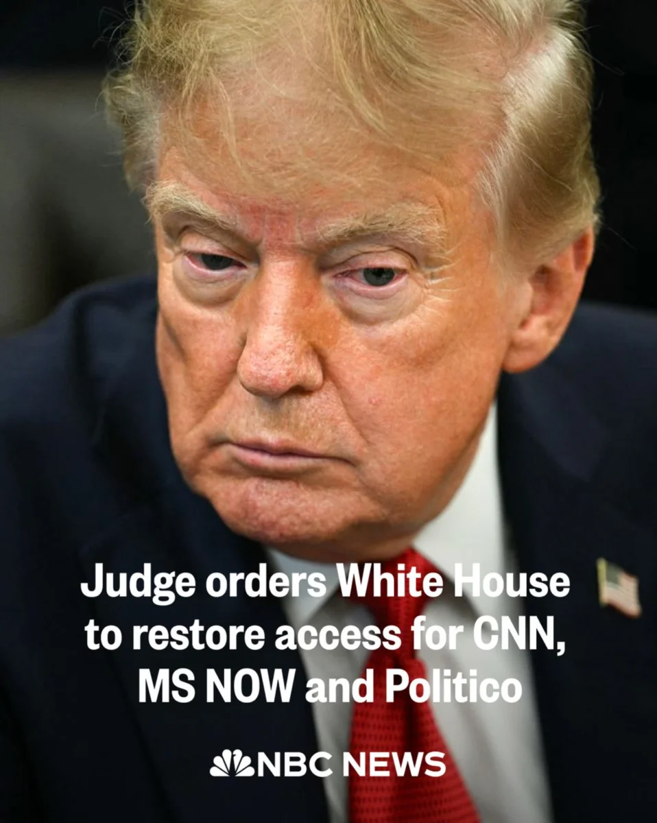 A federal judge ordered that the White House immediately restore access for CNN, MS NOW and Politic...