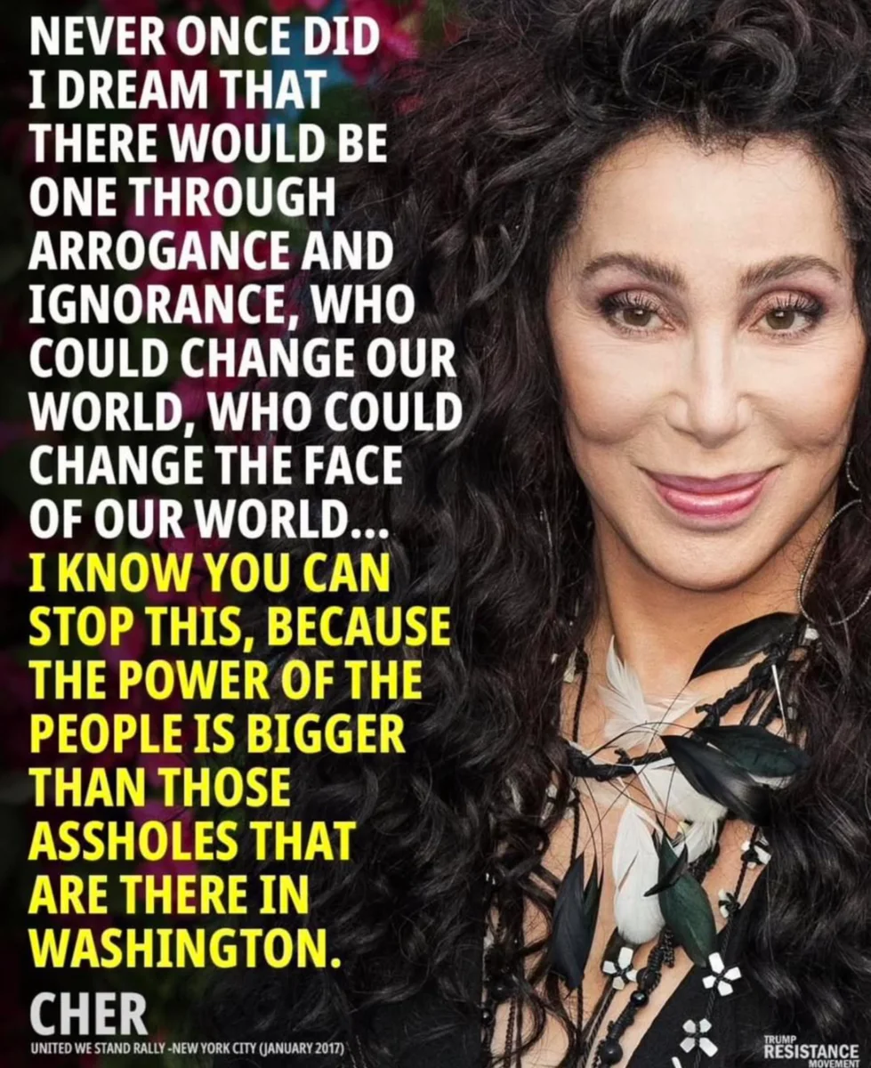 I agree with Cher.