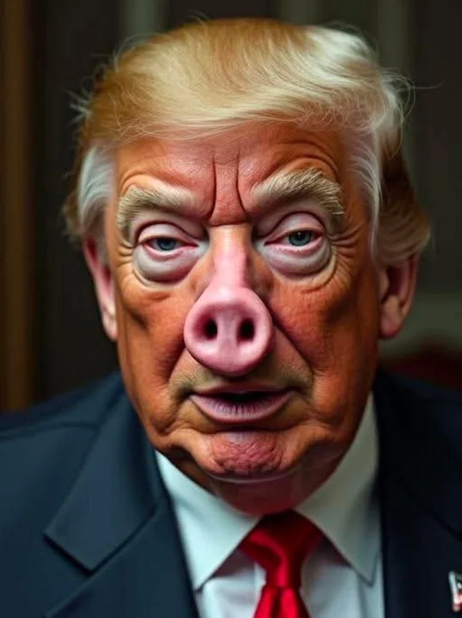 No words needed! Just an Orange Pig